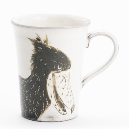 コーヒーカップ　ハシビロコウA　澤田卓伸 - Handcrafted Japanese pottery from Kyoto - Kyo ware / Kiyomizu ware.