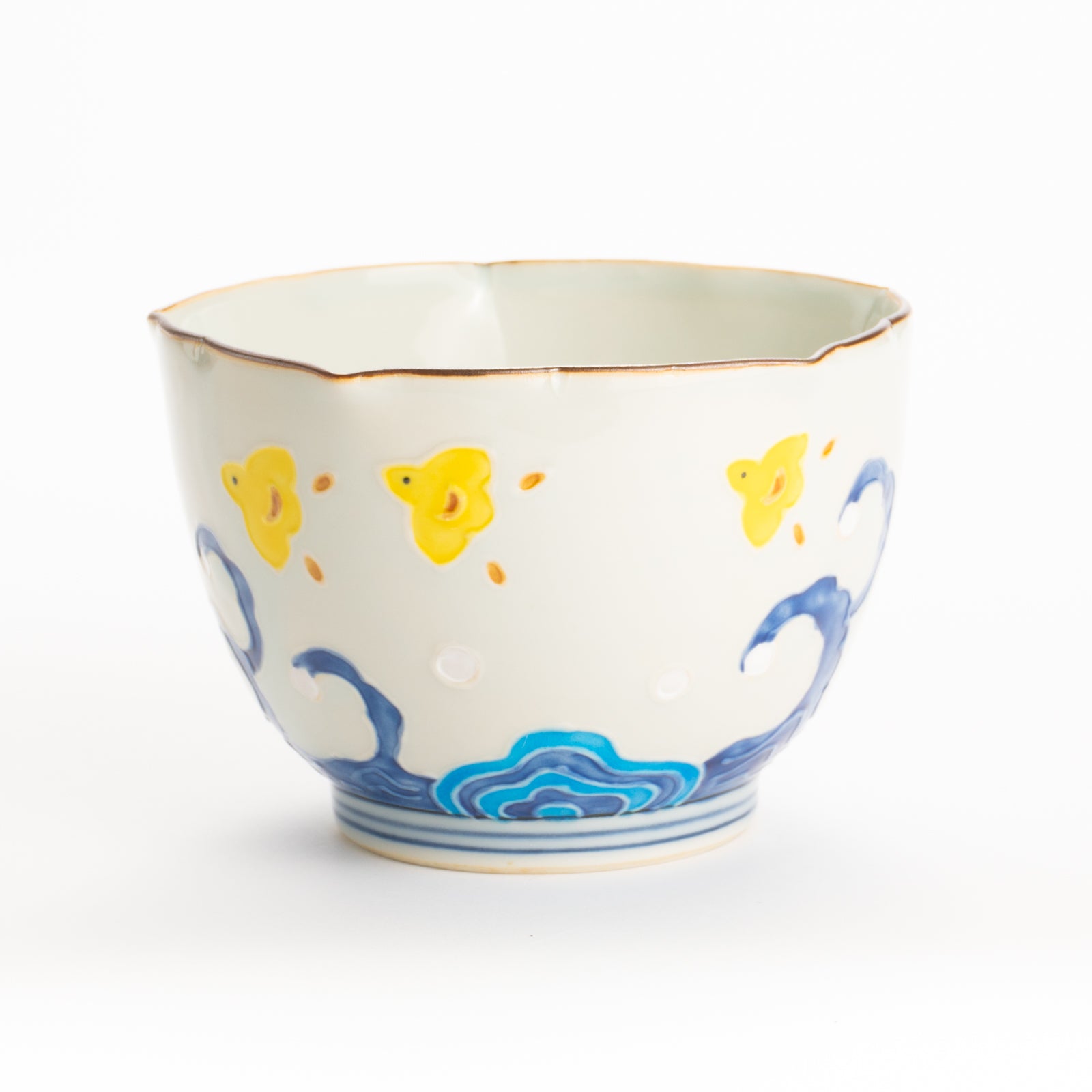 伊藤南山　昇峰　鉢　清水焼　京焼　菓子鉢 京都 清水焼】小鉢 千鳥に波 秀峰堂｜コトポッター