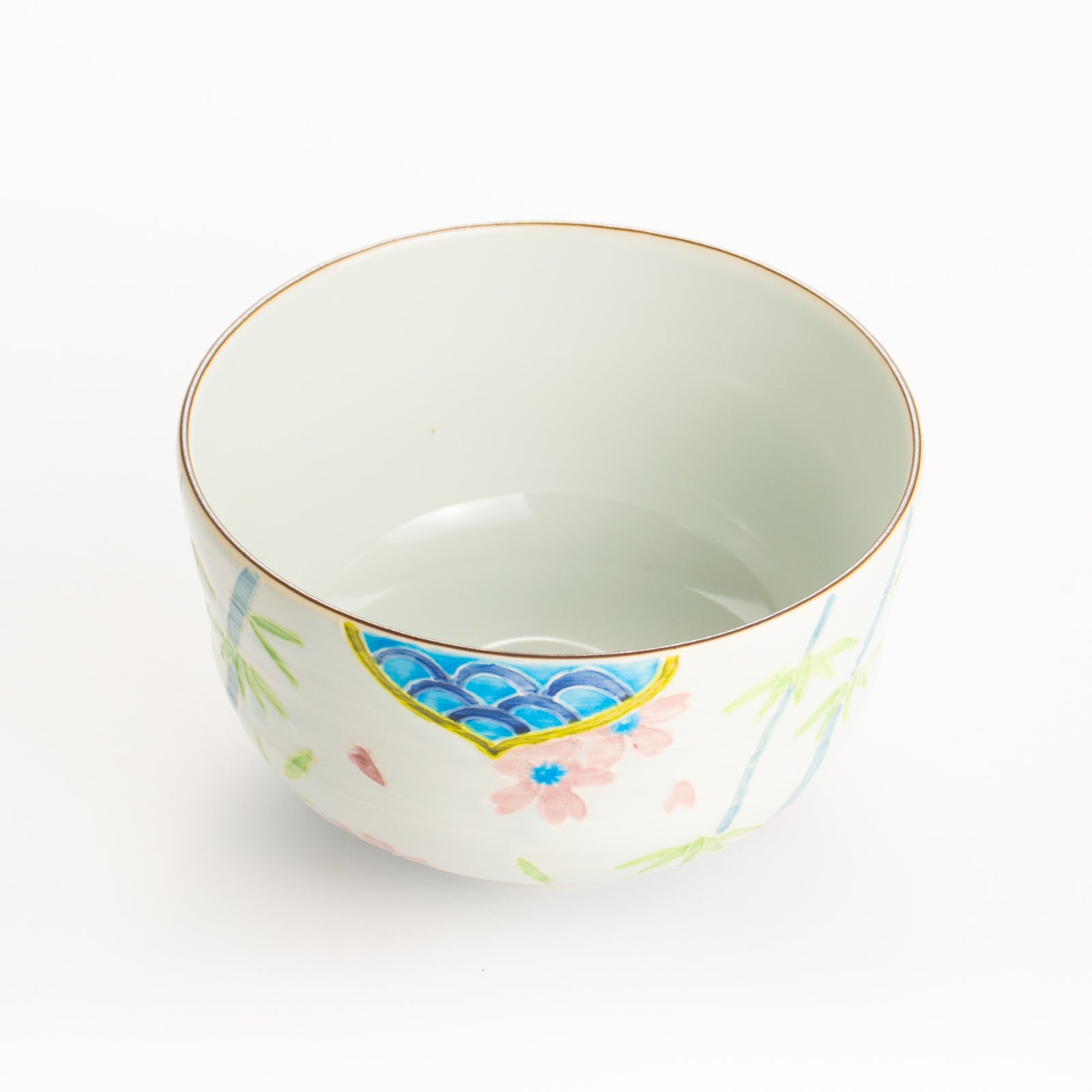 抹茶碗　交趾"竹に桜"　秀峰堂 KOTOPOTTER