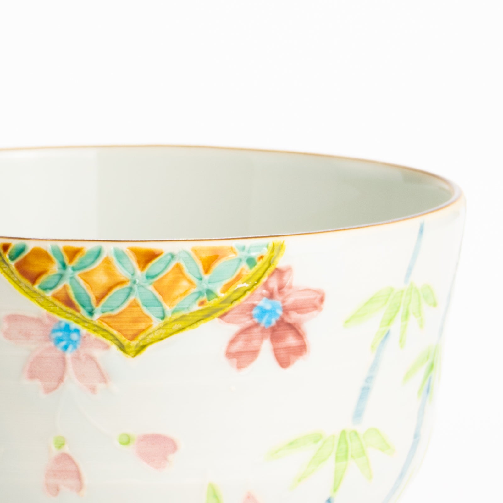 抹茶碗　交趾"竹に桜"　秀峰堂 KOTOPOTTER