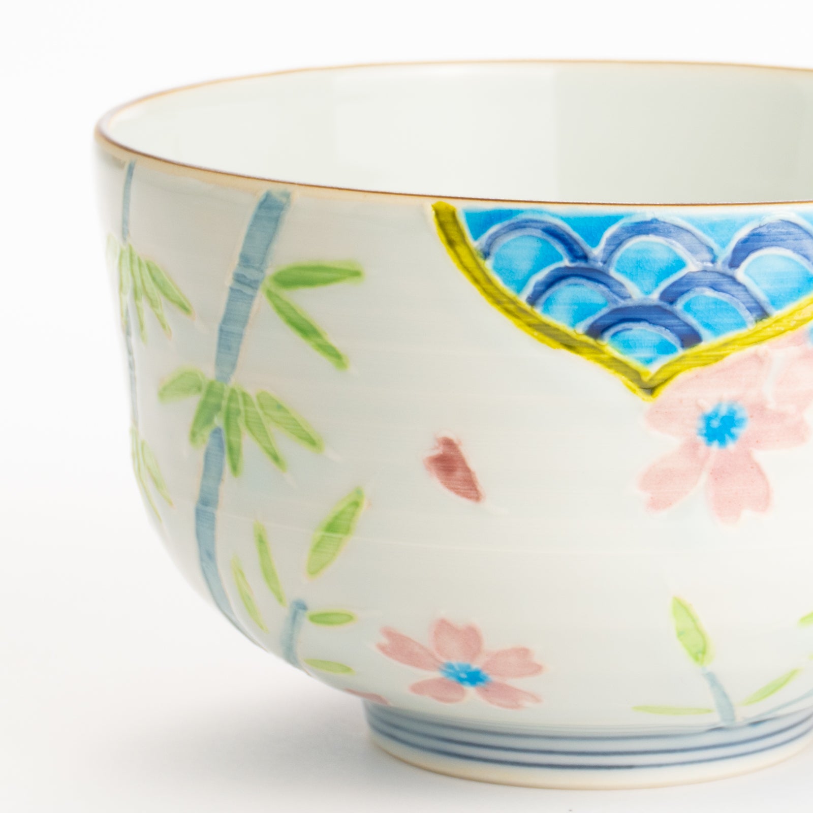 抹茶碗　交趾"竹に桜"　秀峰堂 KOTOPOTTER