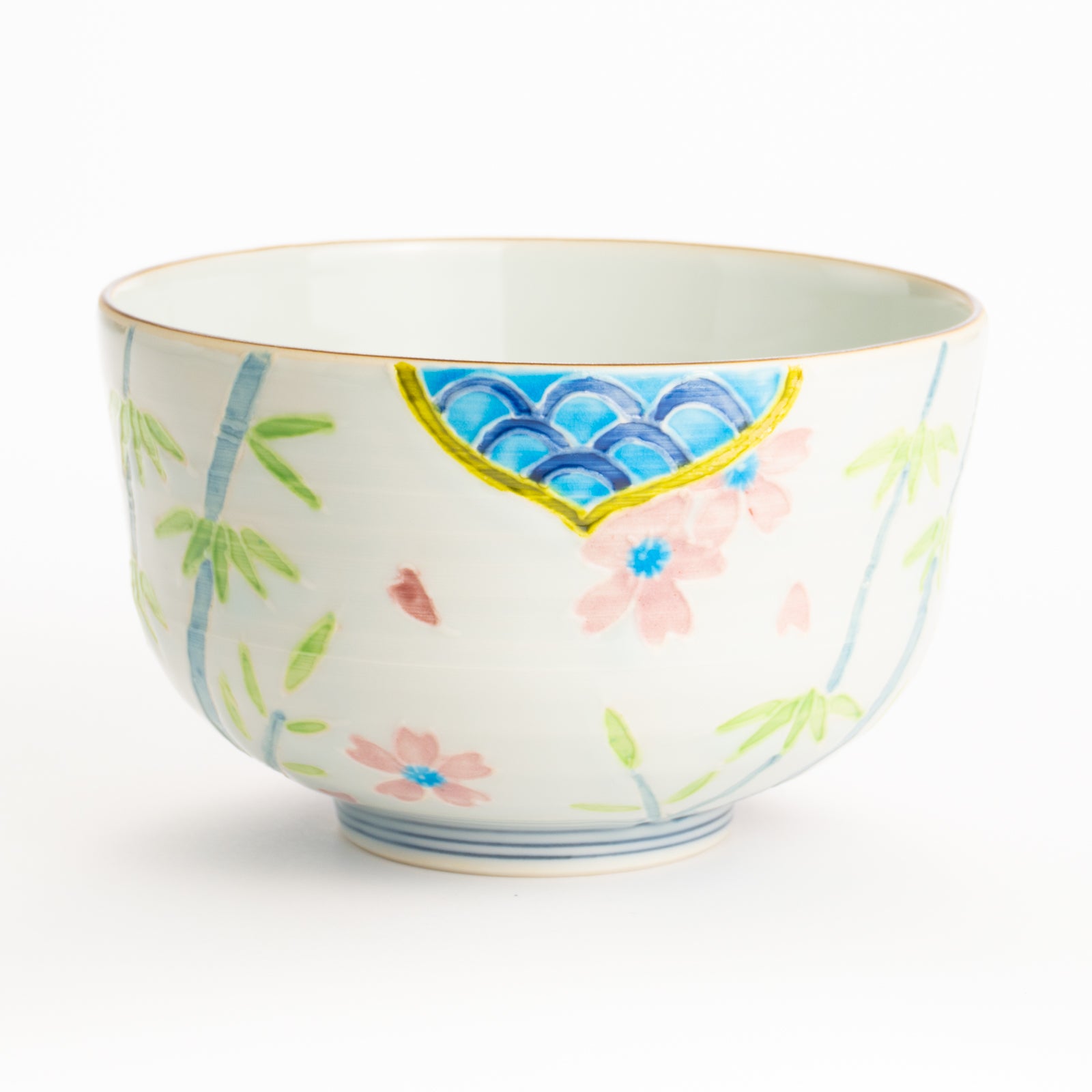抹茶碗　交趾"竹に桜"　秀峰堂 KOTOPOTTER