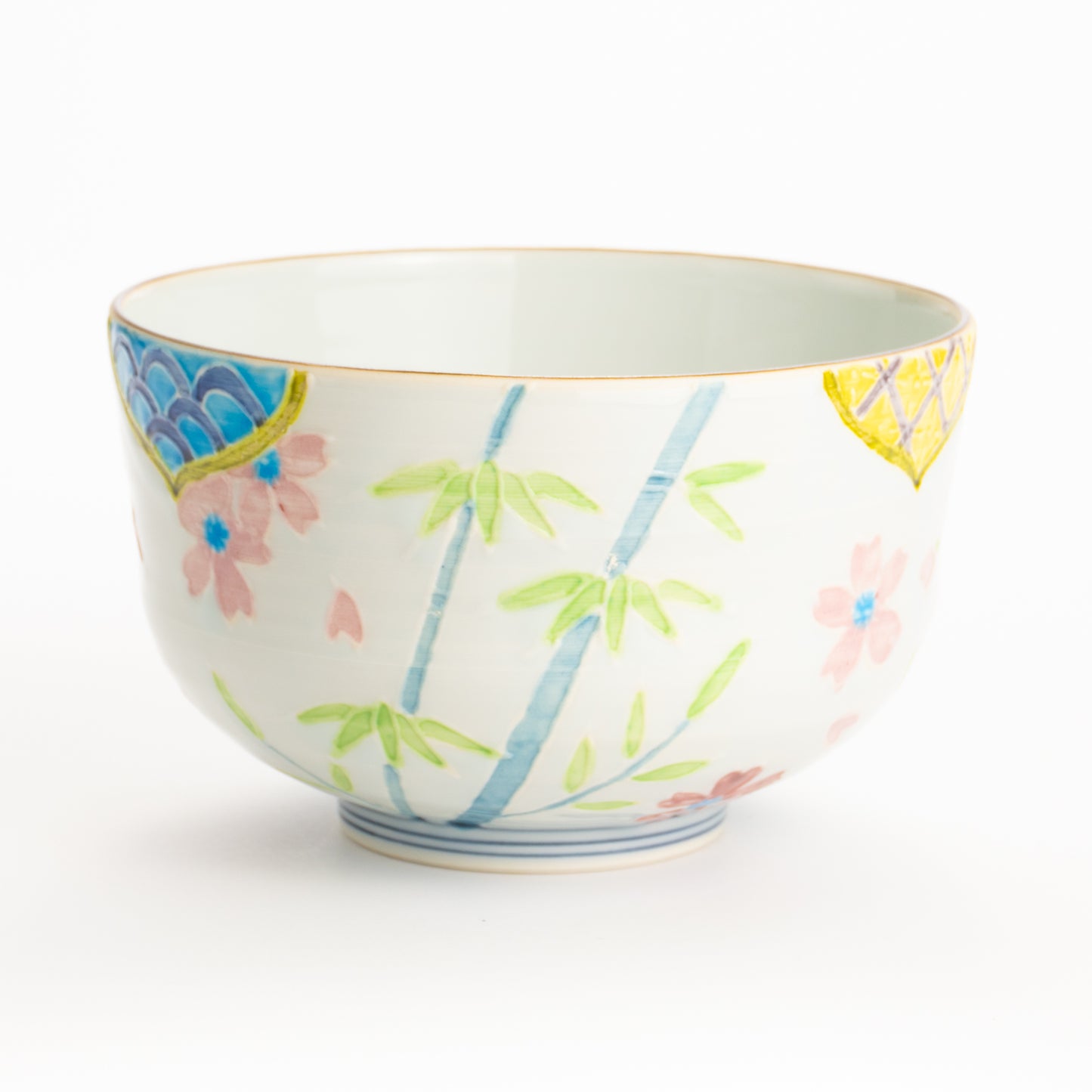 抹茶碗　交趾"竹に桜"　秀峰堂 KOTOPOTTER
