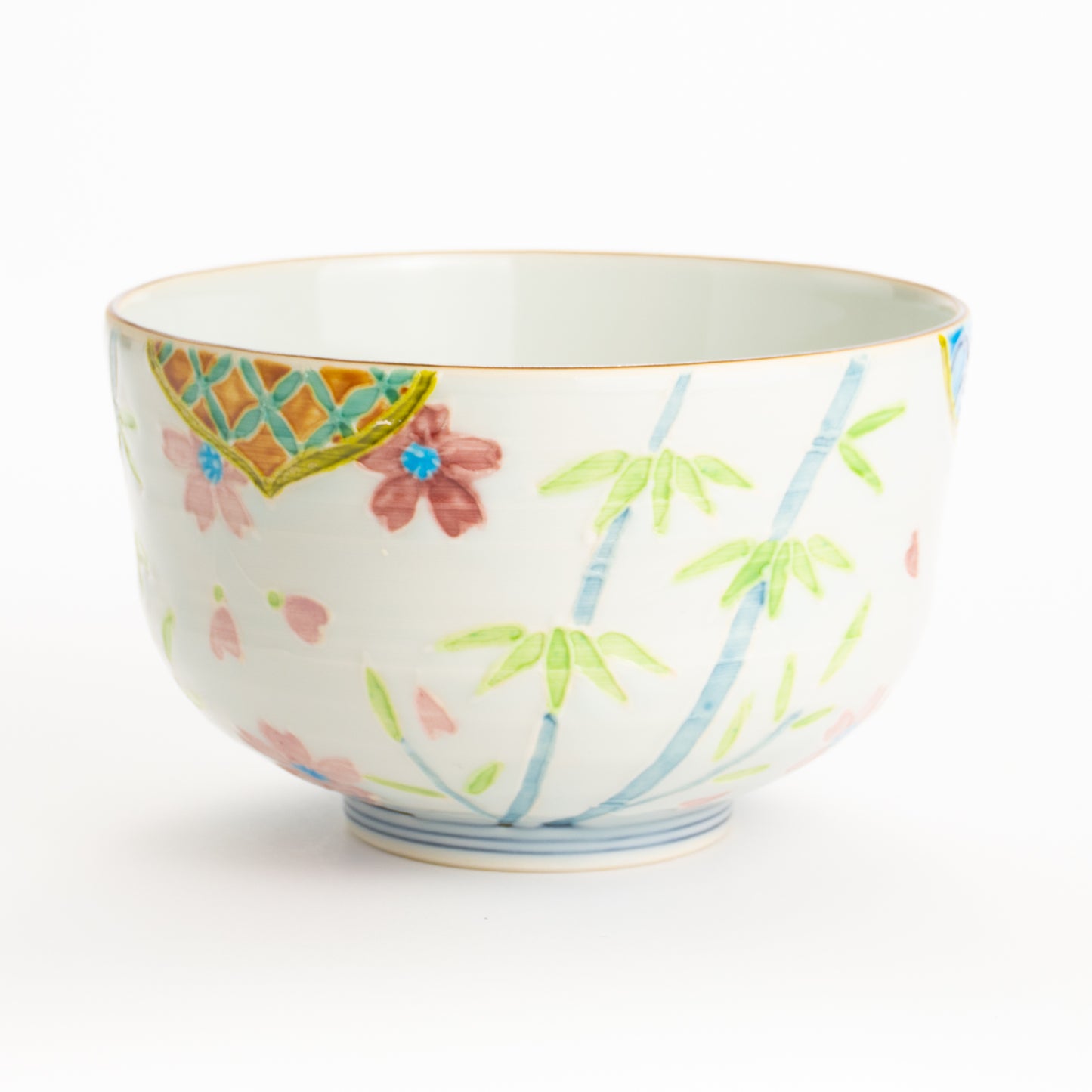 抹茶碗　交趾"竹に桜"　秀峰堂 KOTOPOTTER