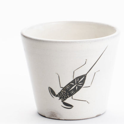 蕎麦猪口　昆虫(タイコウチ)　澤田卓伸 - Handcrafted Japanese pottery from Kyoto - Kyo ware / Kiyomizu ware.