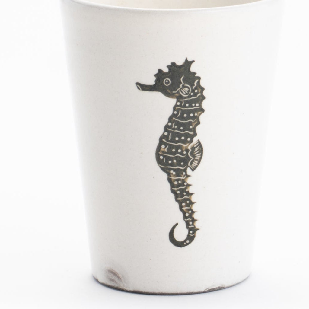Tumbler -Seahorse by Takunobu Sawada |Kyoto handmade pottery|