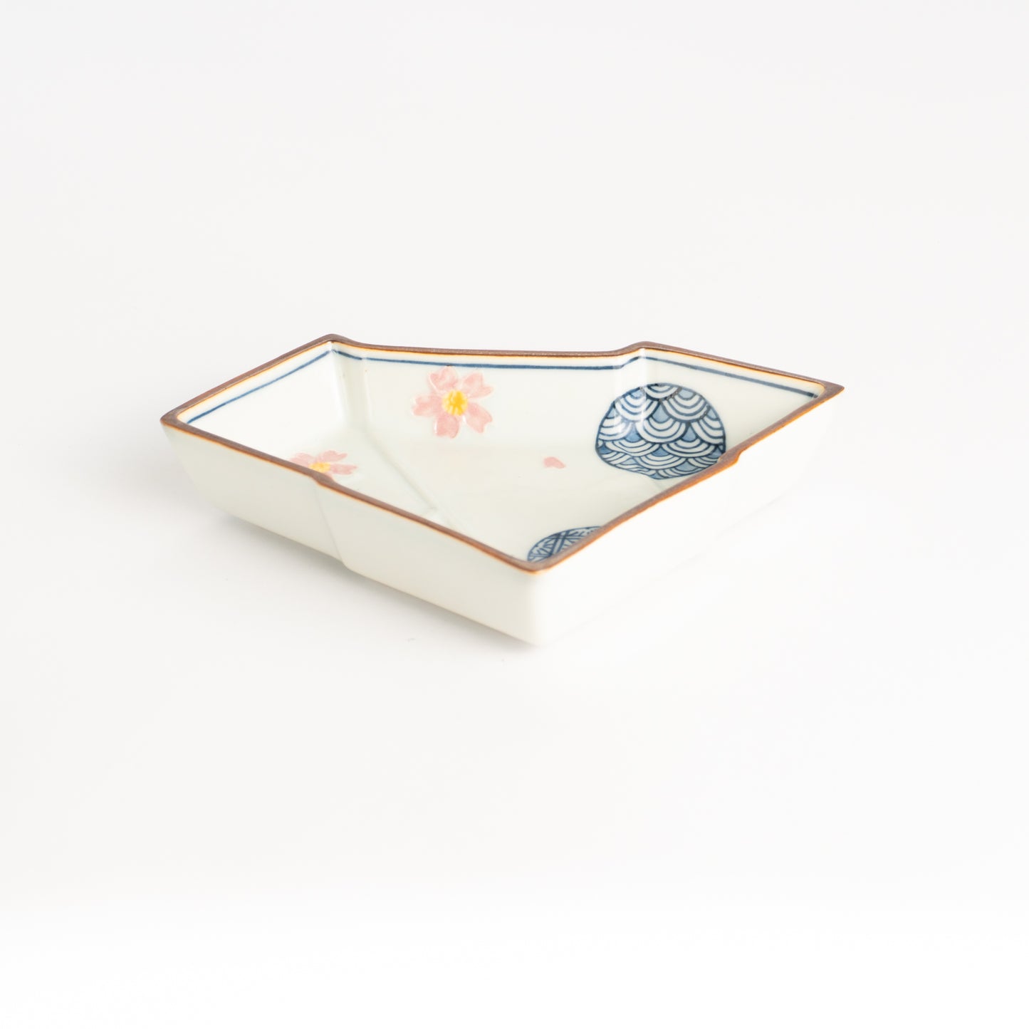小鉢　桜小紋 のし型　秀峰堂 KOTOPOTTER