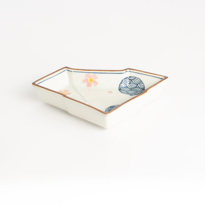 小鉢　桜小紋 のし型　秀峰堂 KOTOPOTTER
