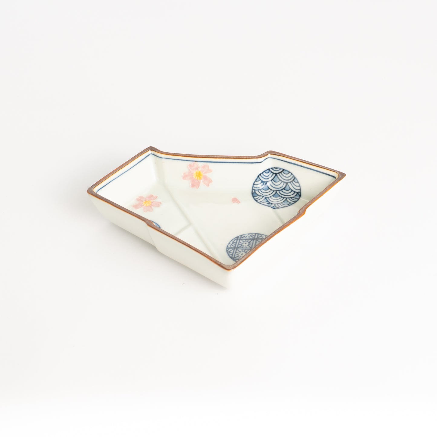 小鉢　桜小紋 のし型　秀峰堂 KOTOPOTTER