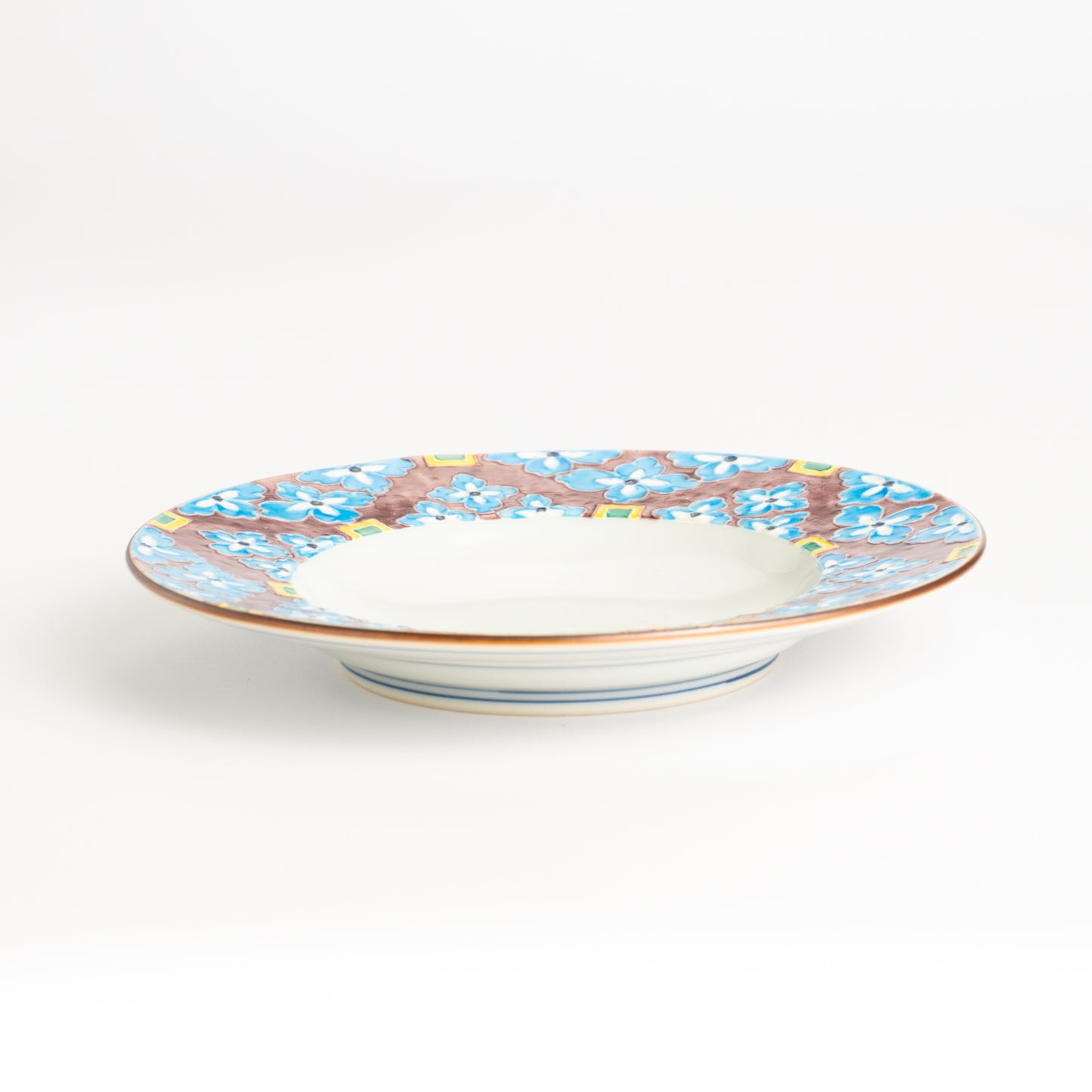 五寸皿　交趾有職紋 青　秀峰堂 KOTOPOTTER