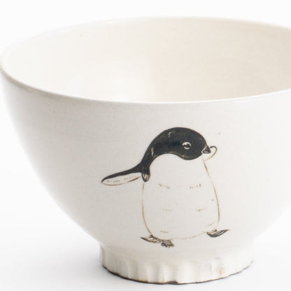 茶碗　アデリーペンギン　澤田卓伸 - Handcrafted Japanese pottery from Kyoto - Kyo ware / Kiyomizu ware.