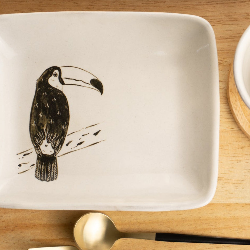 長角皿　オニオオハシ　澤田卓伸 - Handcrafted Japanese pottery from Kyoto - Kyo ware / Kiyomizu ware.