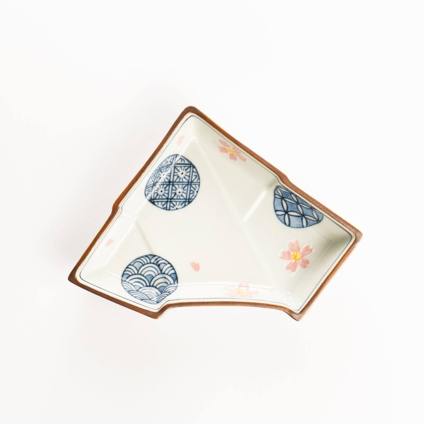 小鉢　桜小紋 のし型　秀峰堂 KOTOPOTTER