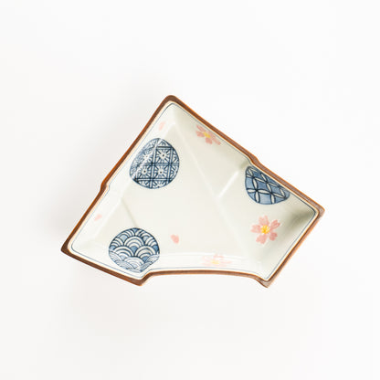 小鉢　桜小紋 のし型　秀峰堂 KOTOPOTTER