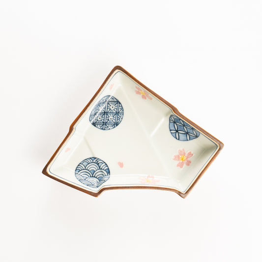 小鉢　桜小紋 のし型　秀峰堂 KOTOPOTTER