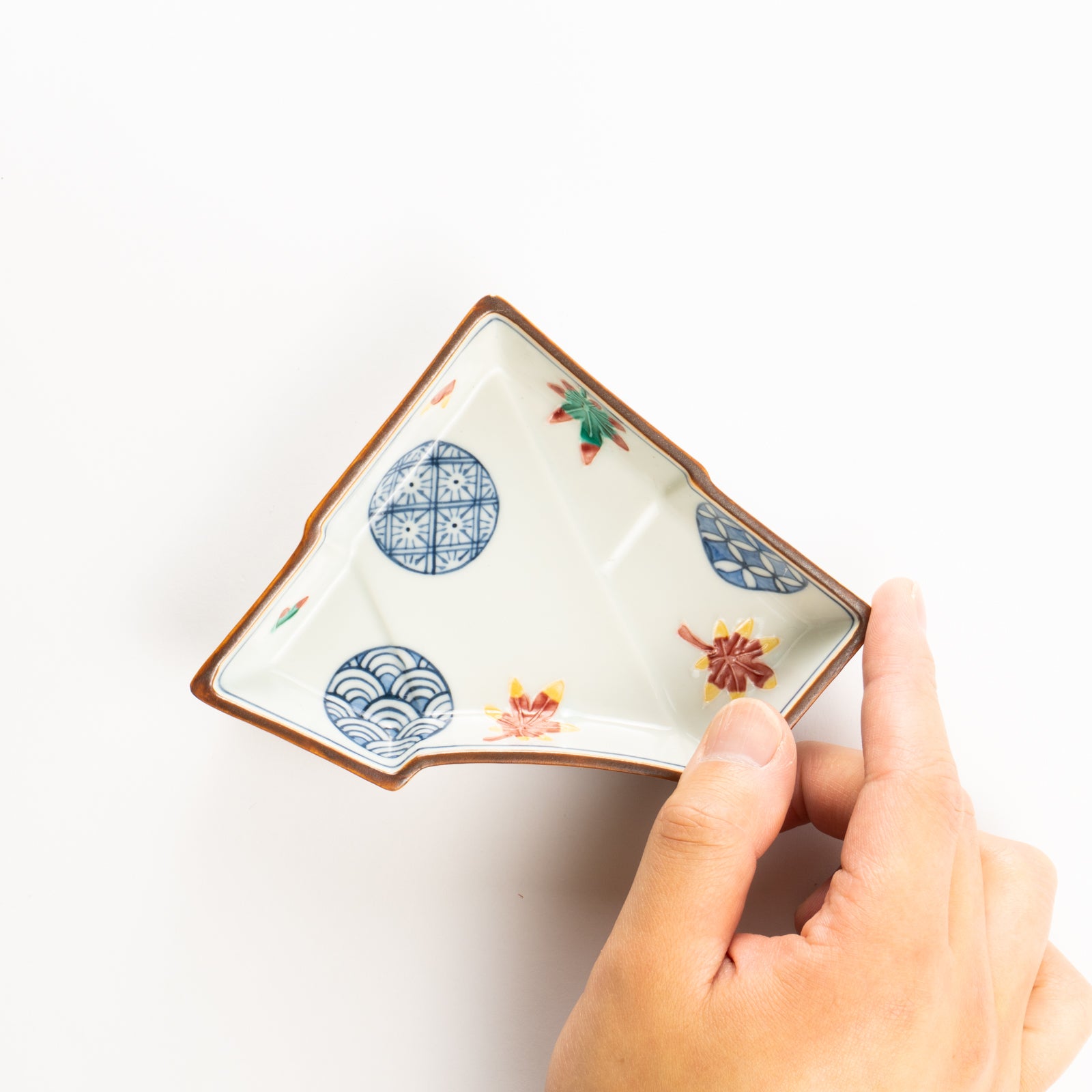 小鉢　紅葉小紋 のし型　秀峰堂 KOTOPOTTER