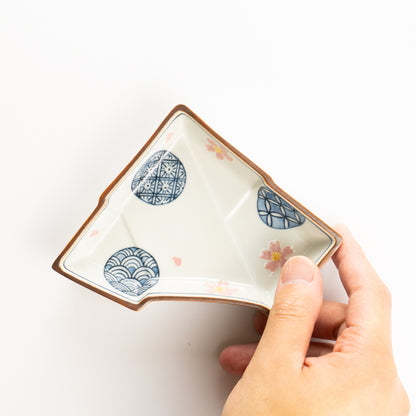 小鉢　桜小紋 のし型　秀峰堂 KOTOPOTTER