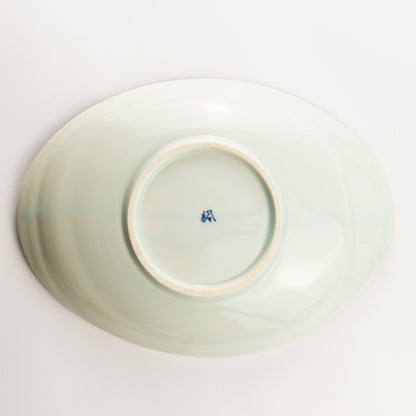 だ円皿　交趾 丸紋宝尽くし　秀峰堂 KOTOPOTTER