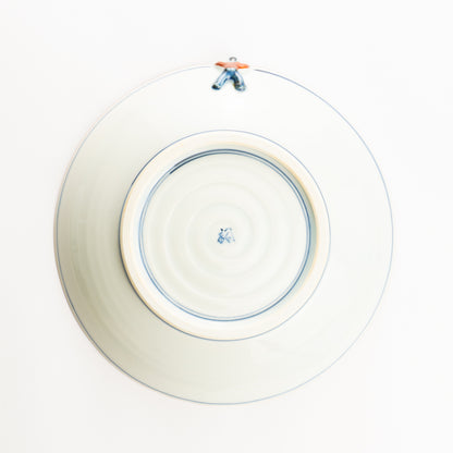 七寸皿　交趾一閑人 牡丹 黄　秀峰堂 KOTOPOTTER