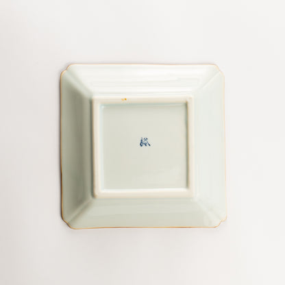 角皿　小紋唐草紋草花　秀峰堂 KOTOPOTTER