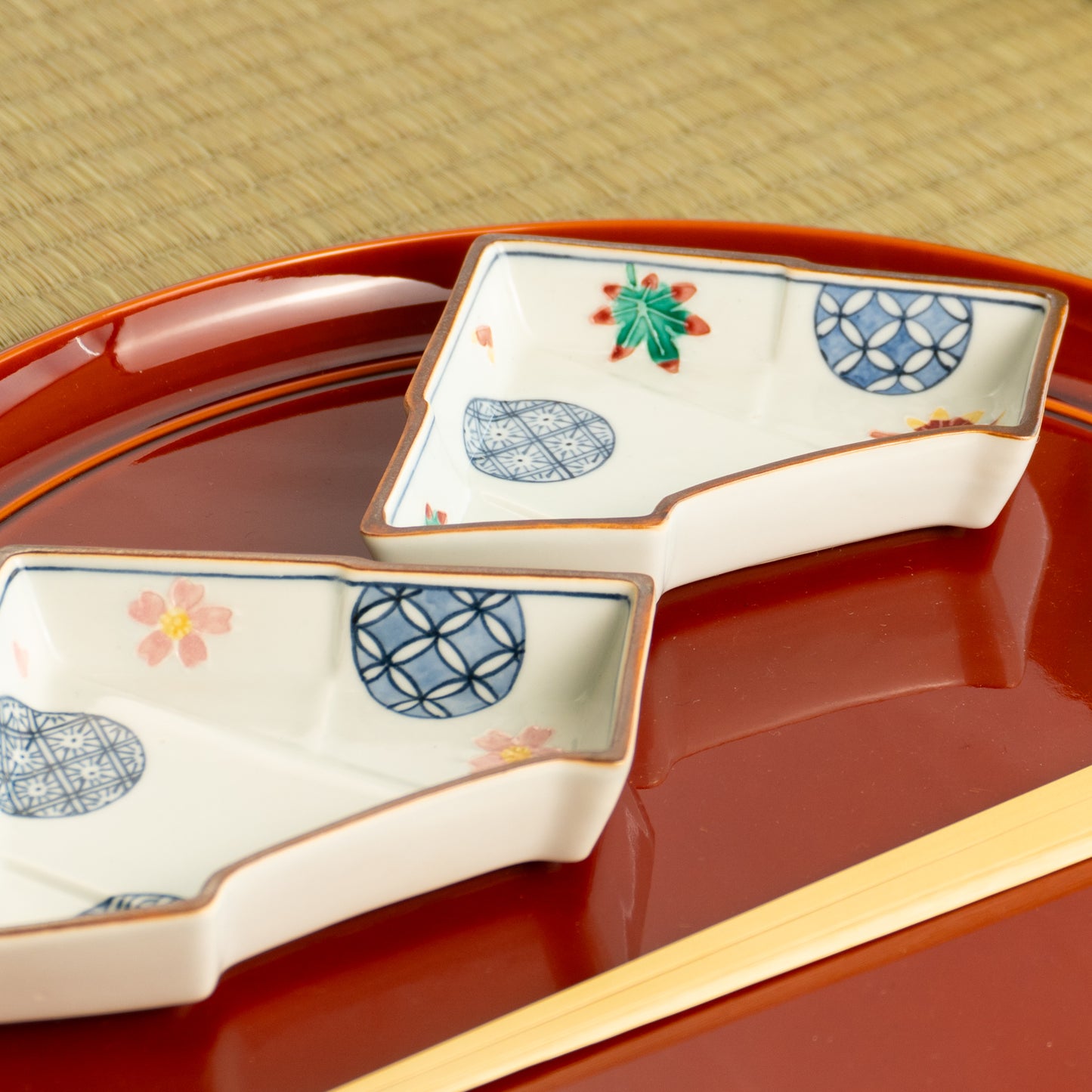 小鉢　桜小紋 のし型　秀峰堂 KOTOPOTTER