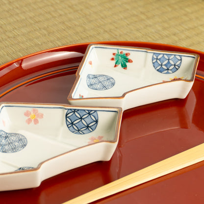 小鉢　桜小紋 のし型　秀峰堂 KOTOPOTTER