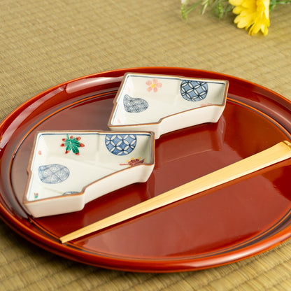 小鉢　紅葉小紋 のし型　秀峰堂 KOTOPOTTER