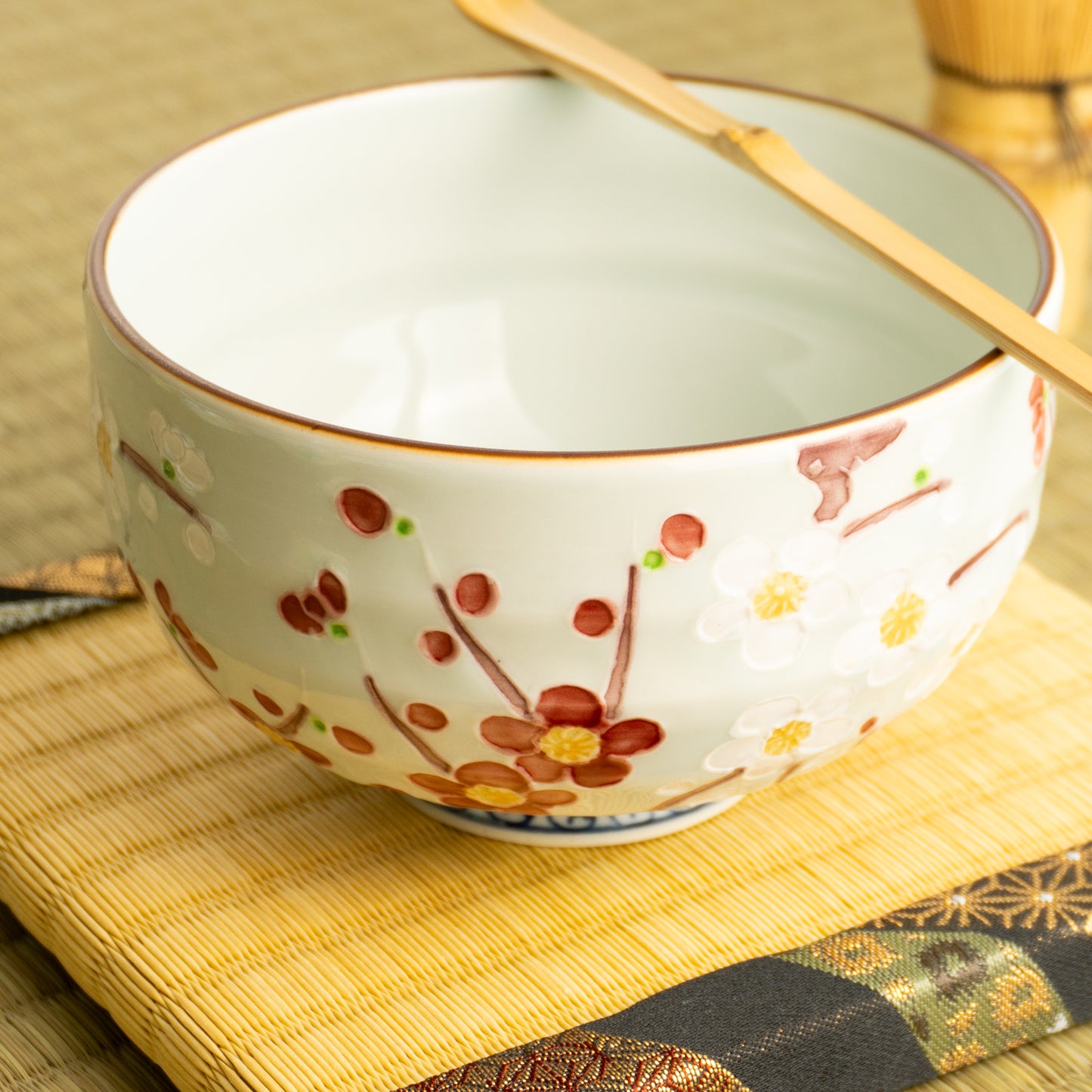 抹茶碗　交趾"紅白梅"　秀峰堂 KOTOPOTTER