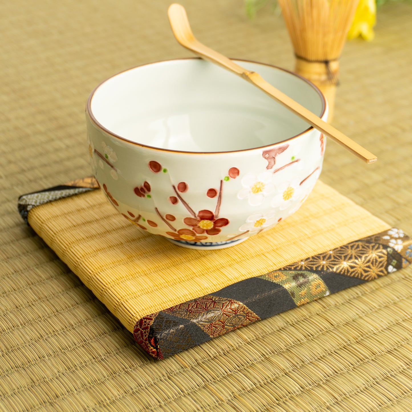 抹茶碗　交趾"紅白梅"　秀峰堂 KOTOPOTTER