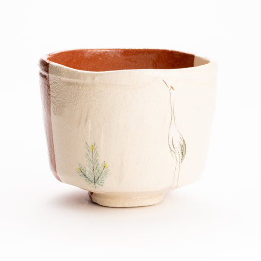 抹茶碗　楽焼"鶴松”　楽入 KOTOPOTTER