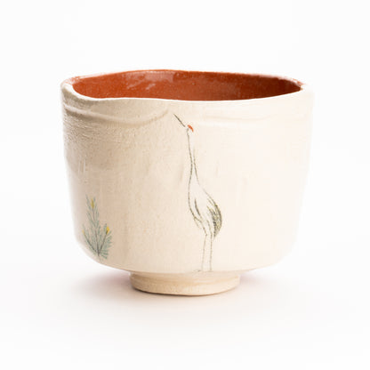 抹茶碗　楽焼"鶴松”　楽入 KOTOPOTTER