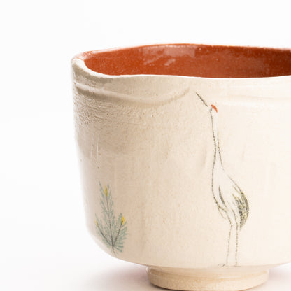 抹茶碗　楽焼"鶴松”　楽入 KOTOPOTTER