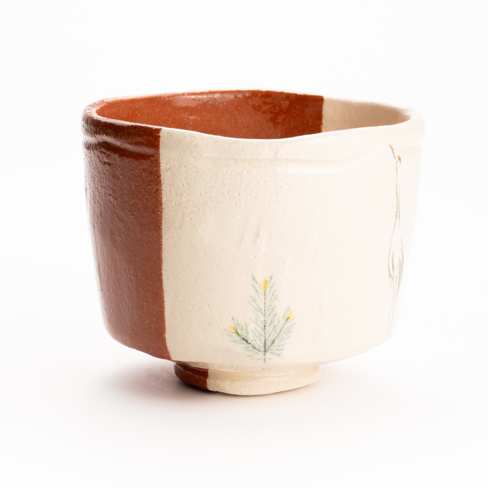 抹茶碗　楽焼"鶴松”　楽入 KOTOPOTTER