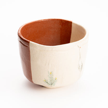 抹茶碗　楽焼"鶴松”　楽入 KOTOPOTTER