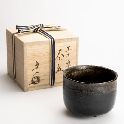 抹茶碗　黒楽"雨雲写"　楽入 KOTOPOTTER