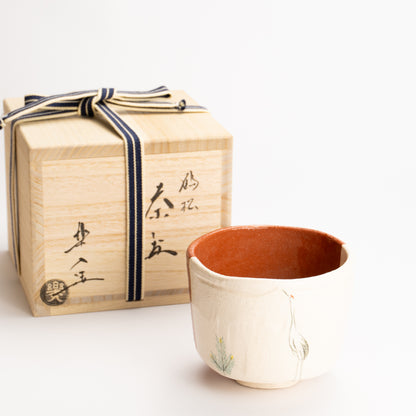 抹茶碗　楽焼"鶴松”　楽入 KOTOPOTTER