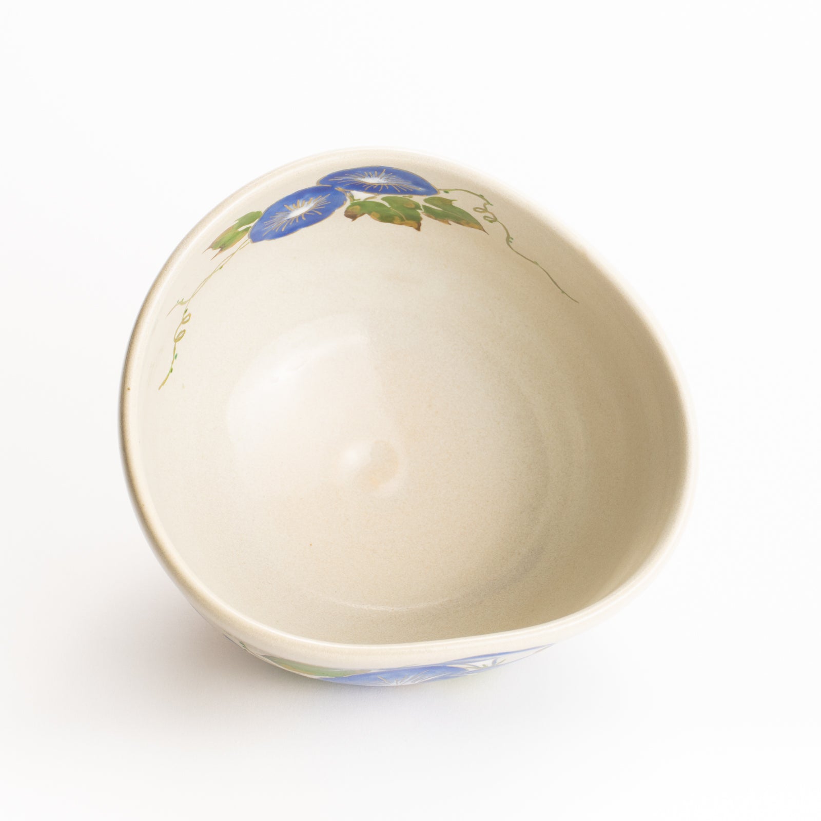 抹茶碗　灰釉"朝顔"　良二 KOTOPOTTER
