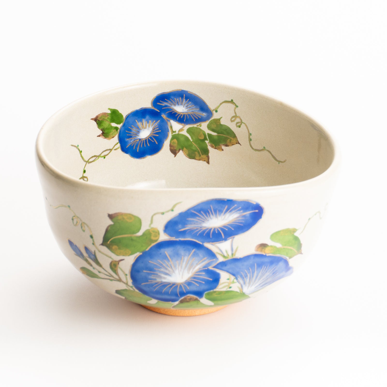 抹茶碗　灰釉"朝顔"　良二 KOTOPOTTER