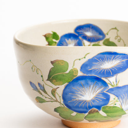 抹茶碗　灰釉"朝顔"　良二 KOTOPOTTER