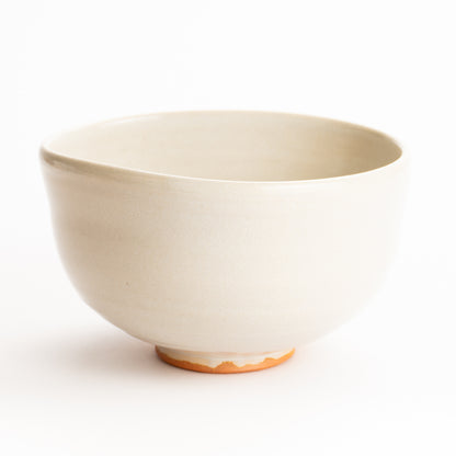 抹茶碗　灰釉"朝顔"　良二 KOTOPOTTER