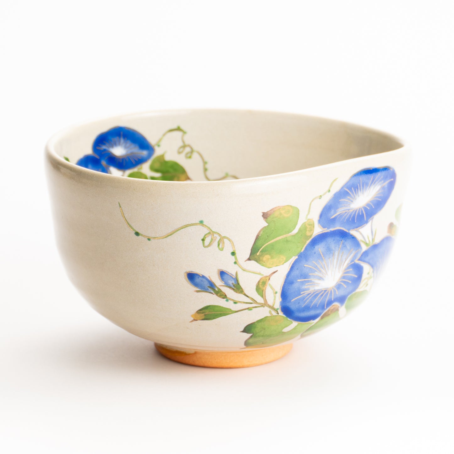 抹茶碗　灰釉"朝顔"　良二 KOTOPOTTER