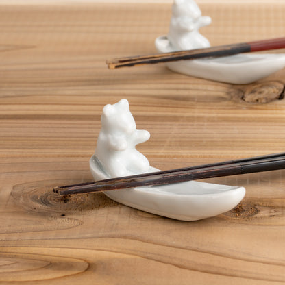 ヒマなクマ　シリーズ　秀峰堂 - Handcrafted Japanese pottery from Kyoto - Kyo ware / Kiyomizu ware.