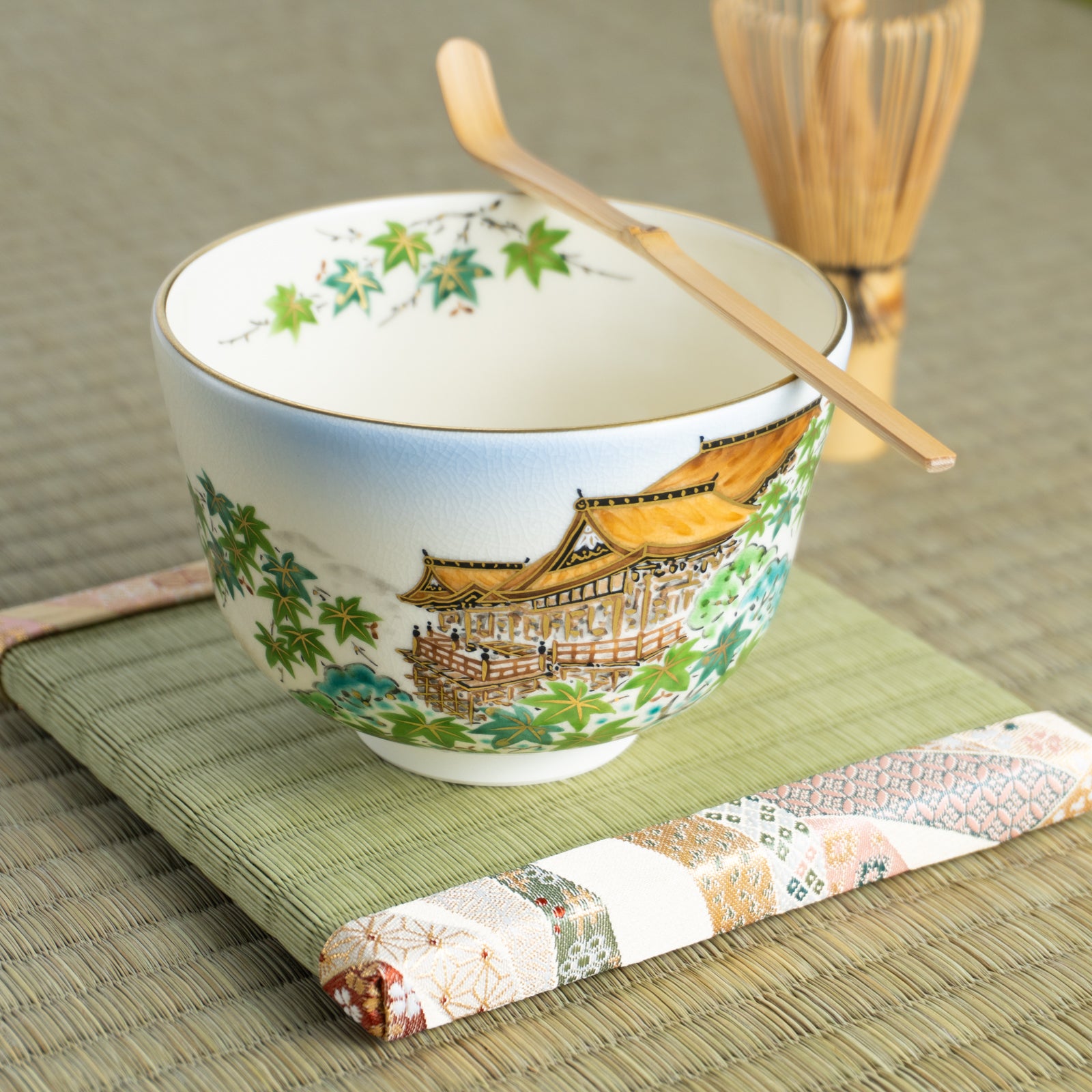 抹茶碗　夏の清水寺　陶楽 KOTOPOTTER