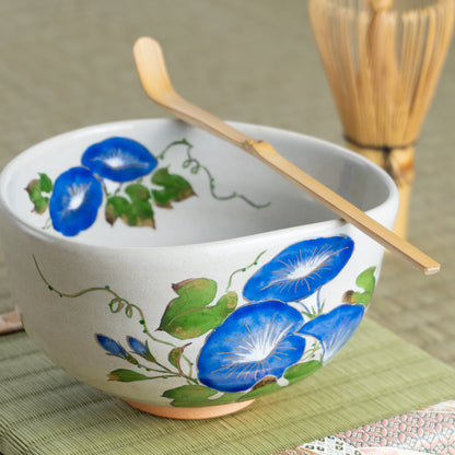 抹茶碗　灰釉"朝顔"　良二 KOTOPOTTER