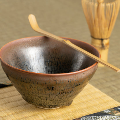 抹茶碗　天目”釉溜まり”　桶谷定一 KOTOPOTTER