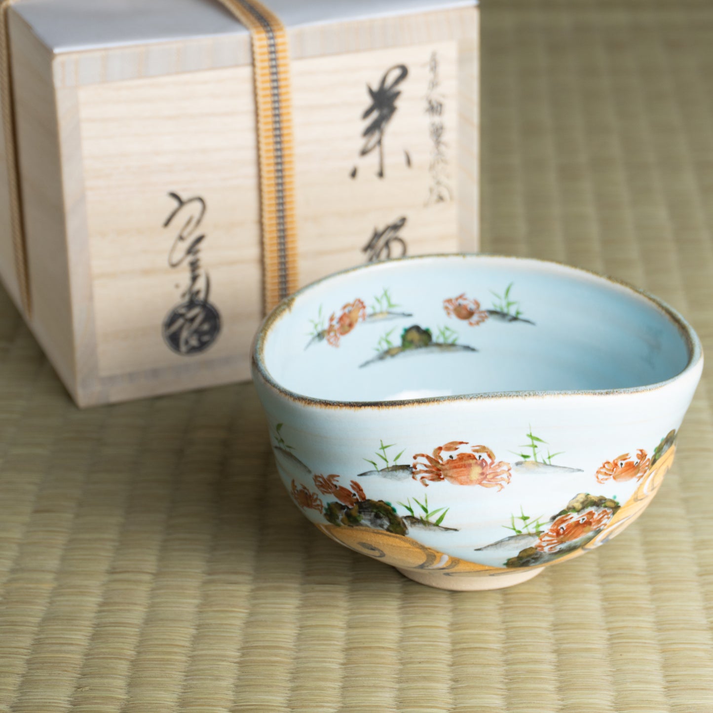 抹茶碗　灰釉 風船葛　良二 (コピー) KOTOPOTTER
