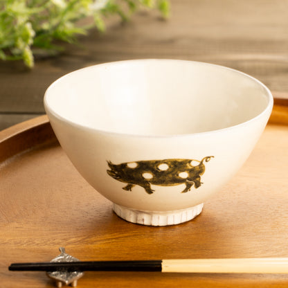 【清水焼】茶碗　ブタさん　澤田卓伸 KOTOPOTTER