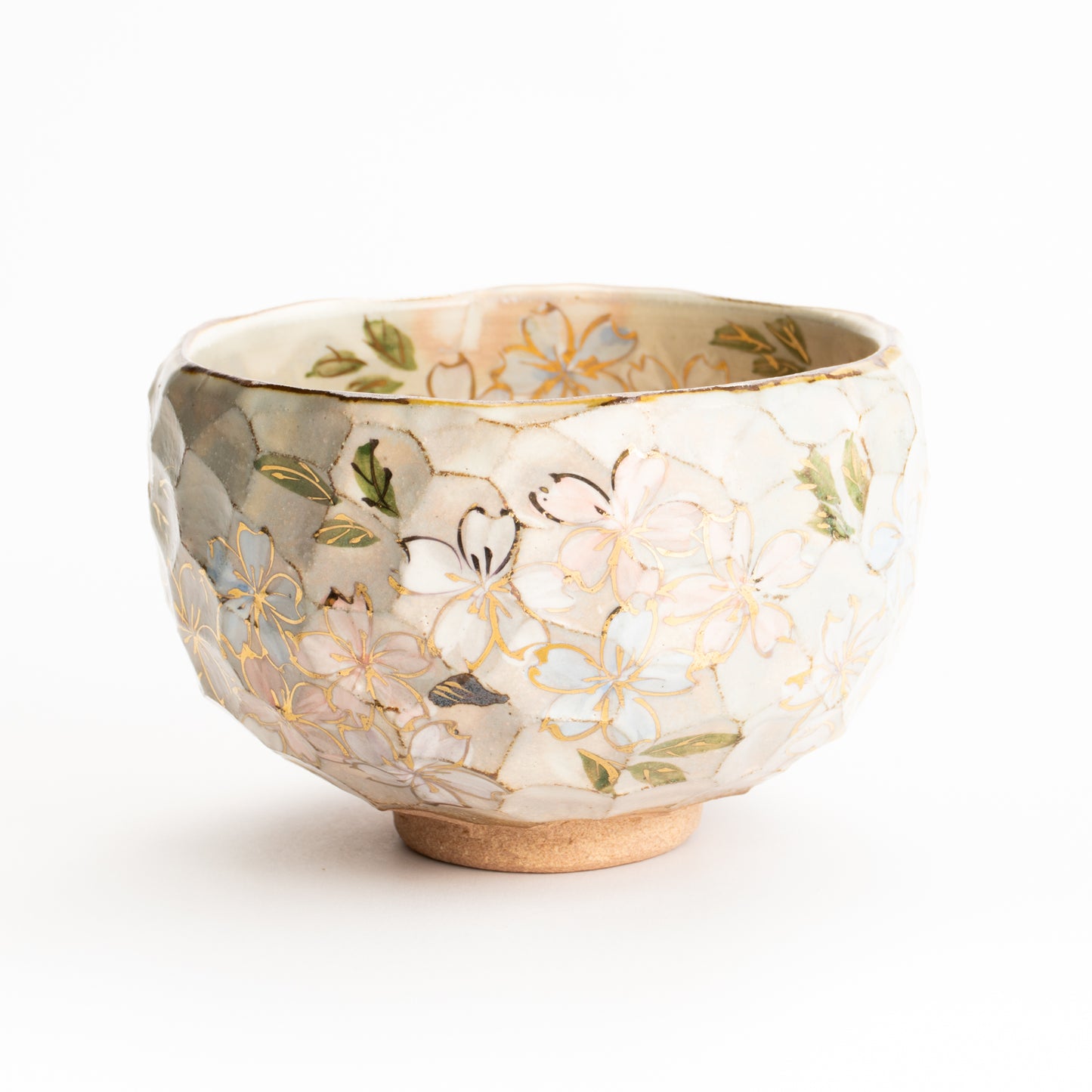 抹茶碗　色絵"桜之図"　俊山窯 KOTOPOTTER
