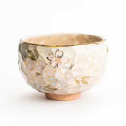 抹茶碗　色絵"桜之図"　俊山窯 KOTOPOTTER