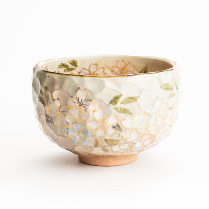 抹茶碗　色絵"桜之図"　俊山窯 KOTOPOTTER
